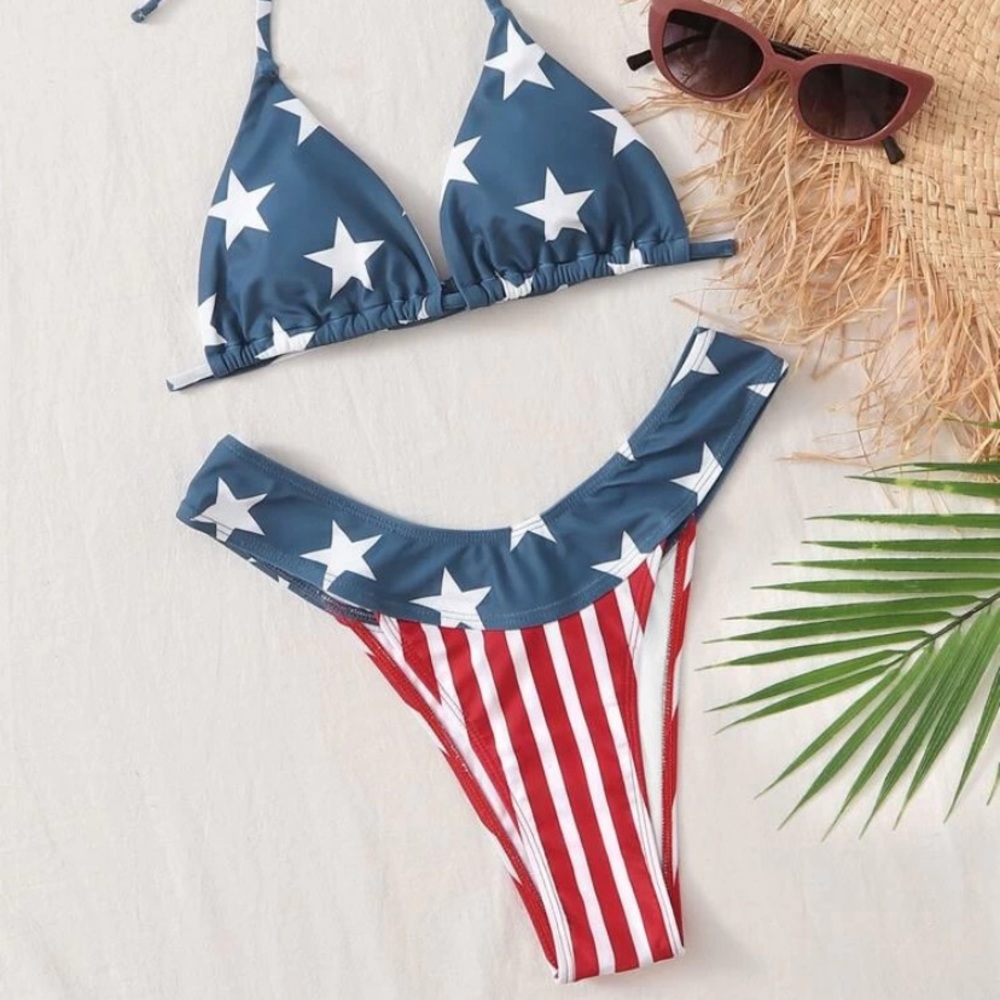 Shein American flag swimsuit